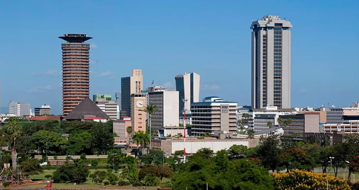 View of a part of Nairobi City Skyline